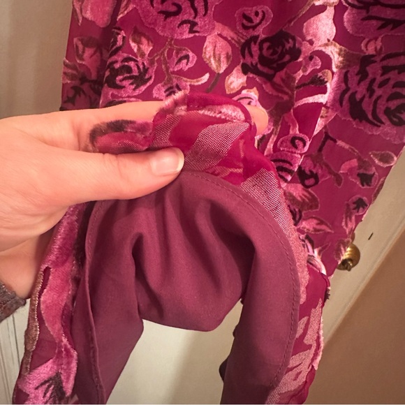 Adelyn Rae Larita Velvet Floral Open Back Mini Dress - Picture 9 of 9